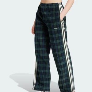 Adidas Green Plaid Track Pants